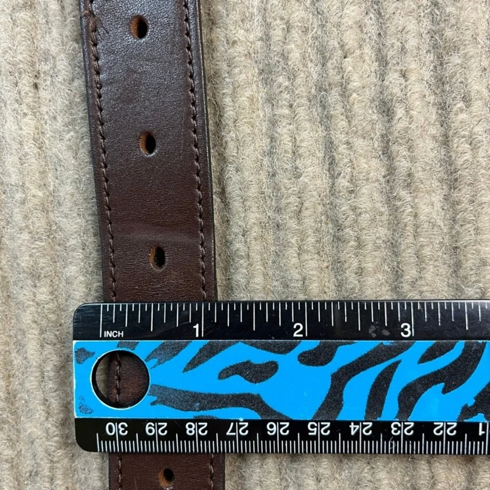 Vineyard Vines Mens Golf Bag Canvas Club Belt Navy Brown Leather Brass Size 44